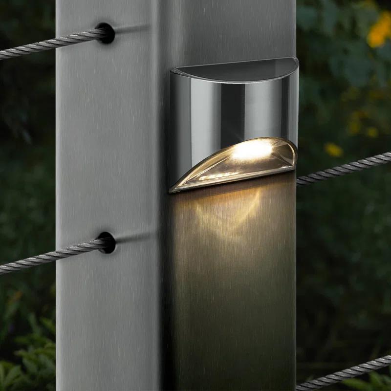Classy Caps Stainless Steel Solar Powered Integrated LED Metal Deck Light & Reviews | Wayfair