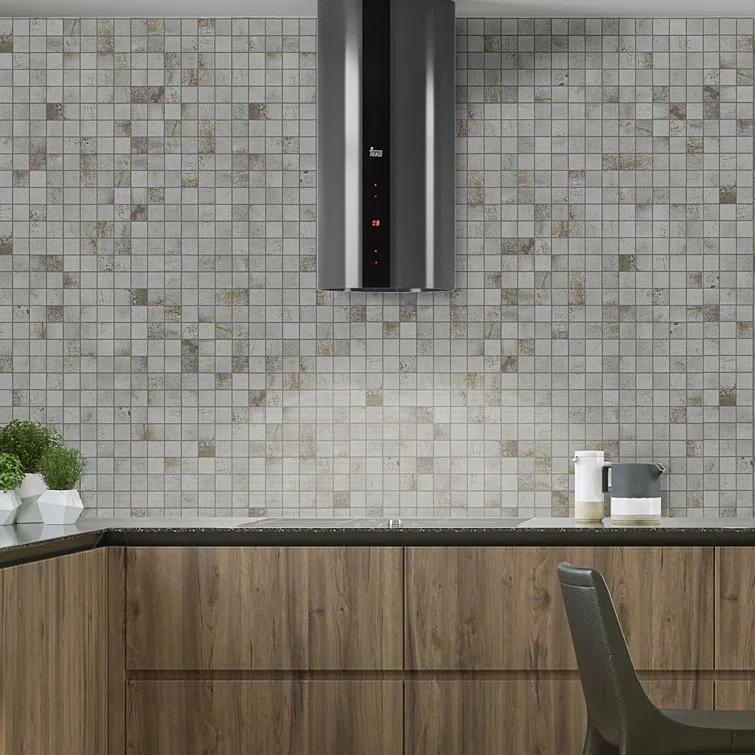 Angela Harris Fuller 11.81 in. x 11.81 in. Matte Porcelain Floor and Wall Mosaic Tile