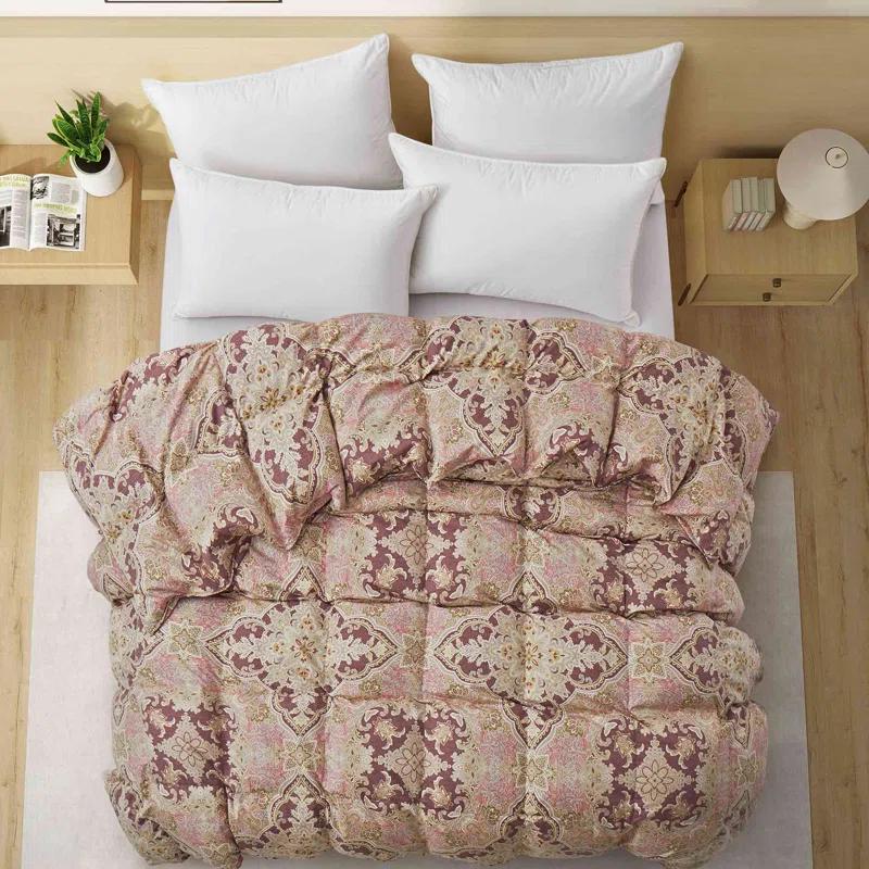Lark Manor™ All Season Paisley Floral Printed Vintage Goose Feather Down Comforter