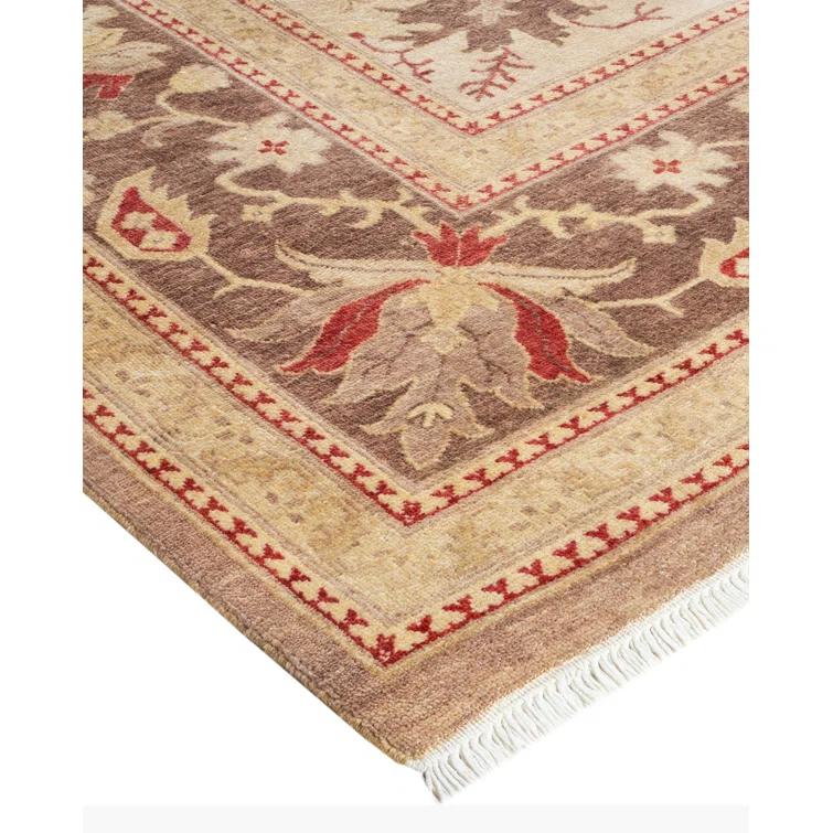 Isabelline Sarria One-of-a-Kind 9' 4" X 12' 2" 2000s Wool Area Rug in Beige