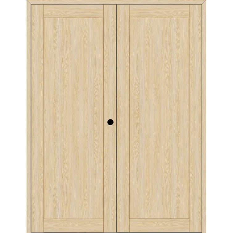 Belldinni 1 Panel Shaker Manufactured Wood Paneled Double Swing Interior Door