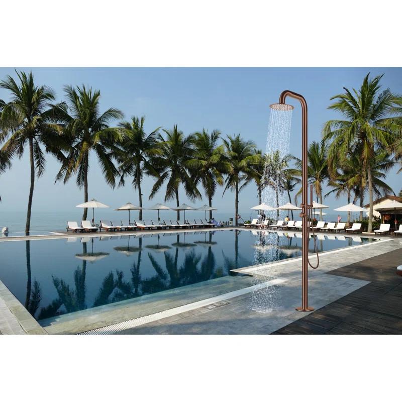 Stainless Steel Free Standing Outdoor Shower