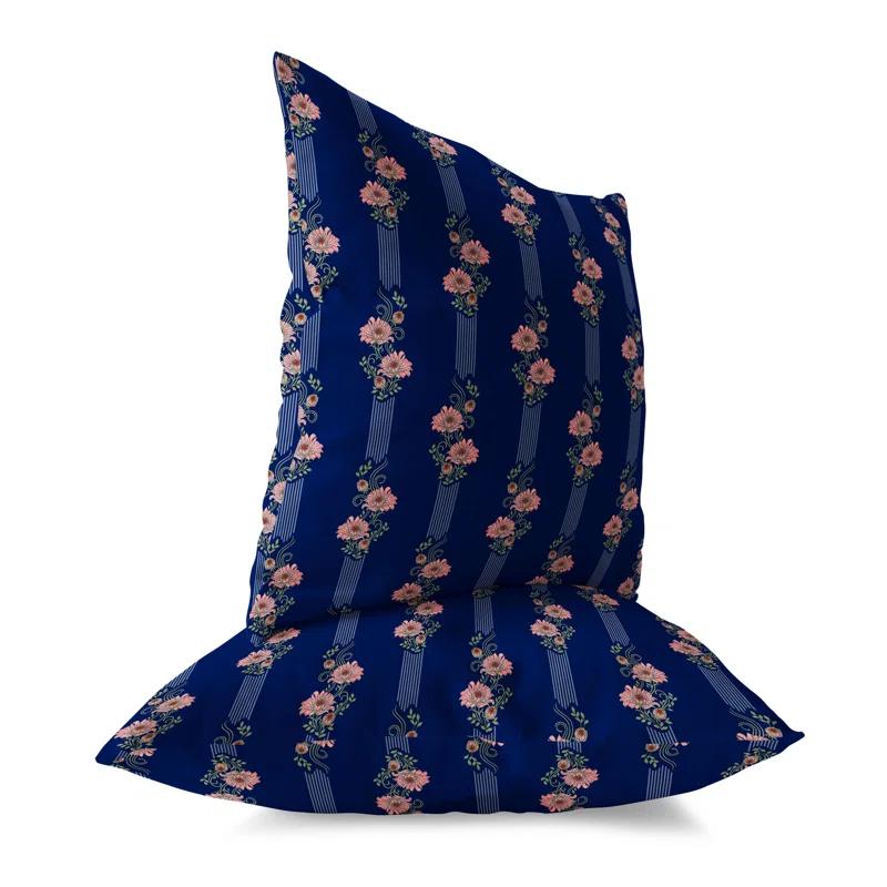 Amrita Sen Floral Luminosity Floral Indoor/Outdoor Reversible Throw Pillow