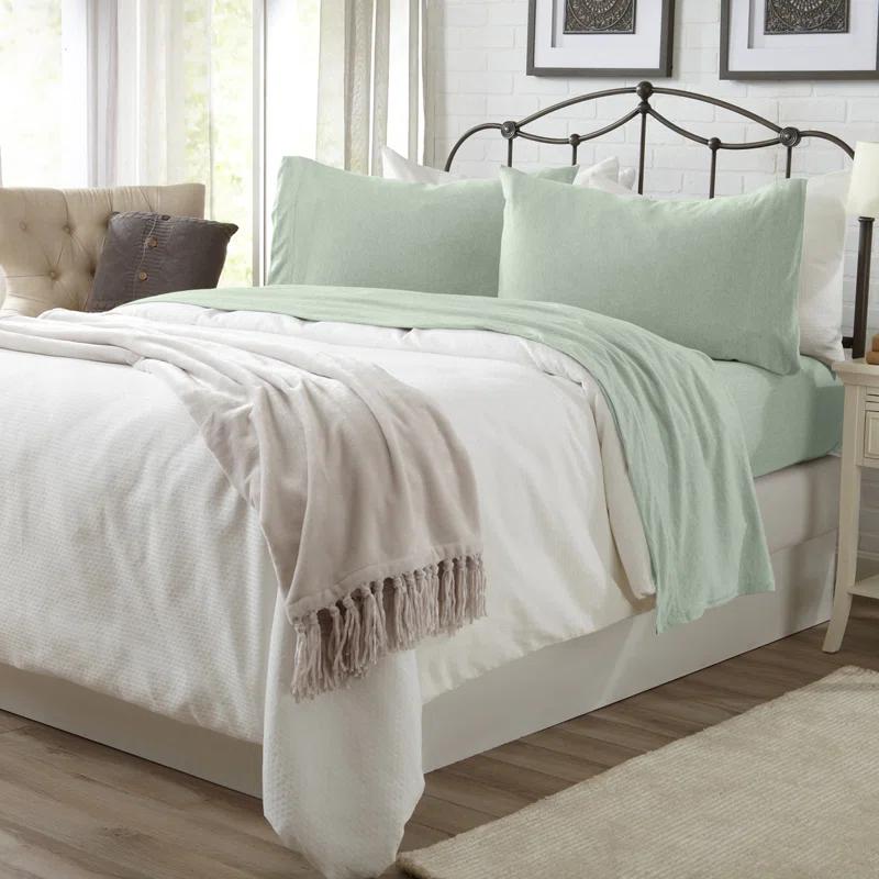 FreshFolds Cotton Blend Jersey Knit Super Soft Sheet Set