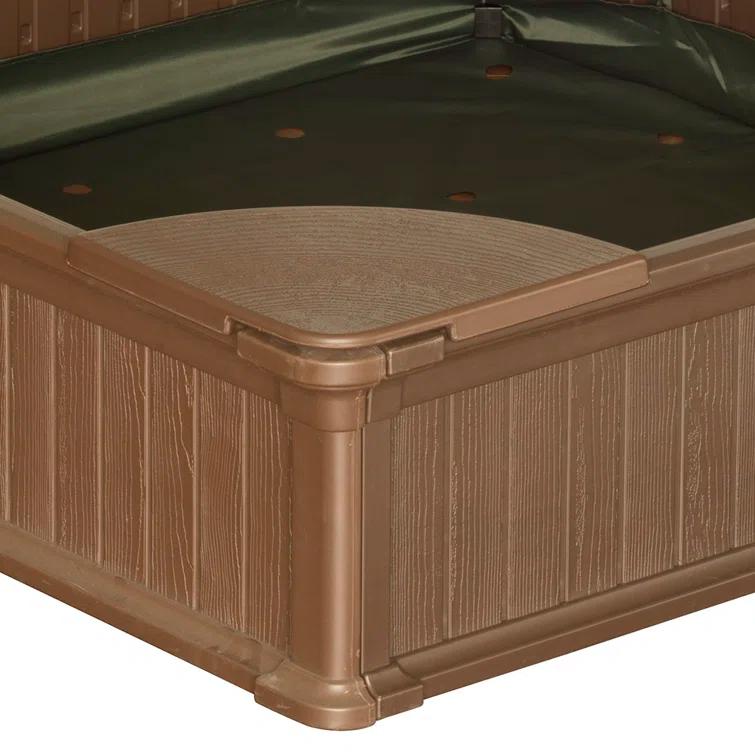 Vandue Corporation Vandue Corporation 48.6'' x 11.8'' Plastic Sandbox with Cover