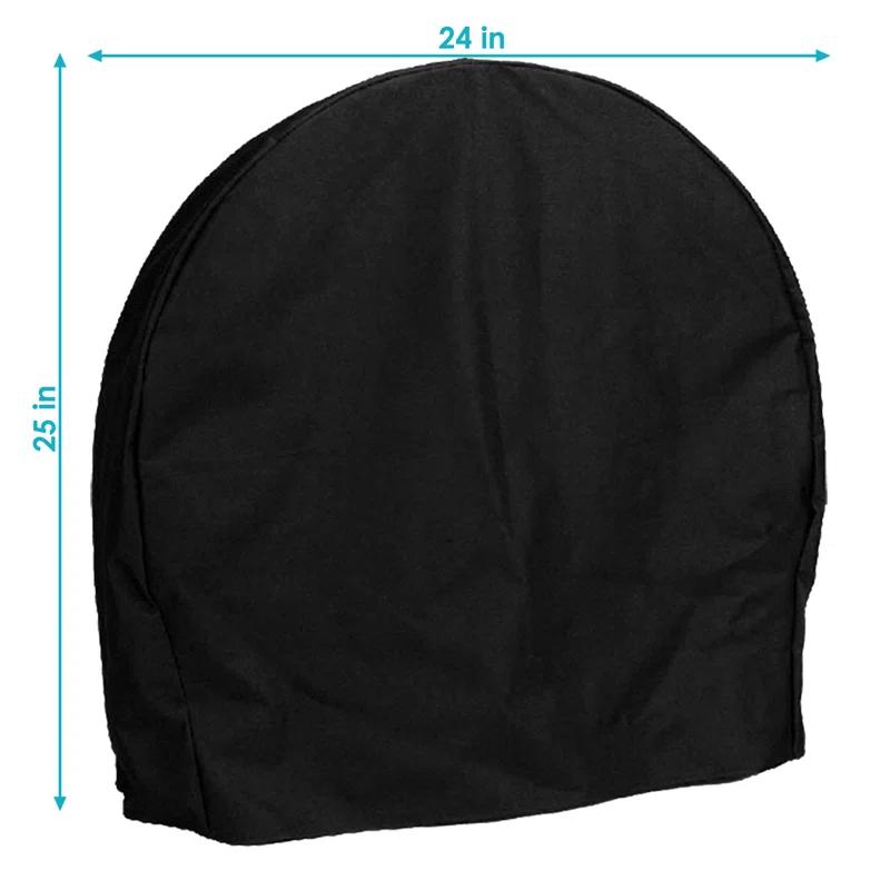 Arlmont & Co. Hamm Black Solid Firewood Log Rack Hoop Cover with PVC Backing