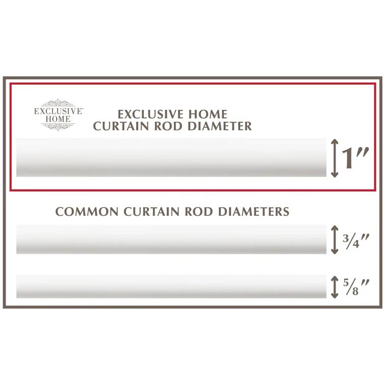 Amalgamated Textiles EXCLUSIVE HOME Crystal Ball 1" Curtain Rod and Finial Set