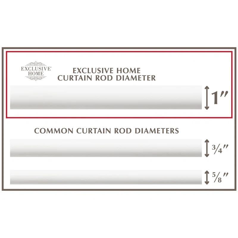 Amalgamated Textiles EXCLUSIVE HOME Crystal Ball 1" Curtain Rod and Finial Set