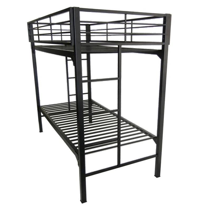 Isabelle & Max™ Assumpta University 2" Heavy Duty Steel Bunk Bed with Built-in Guardrails & Ladders
