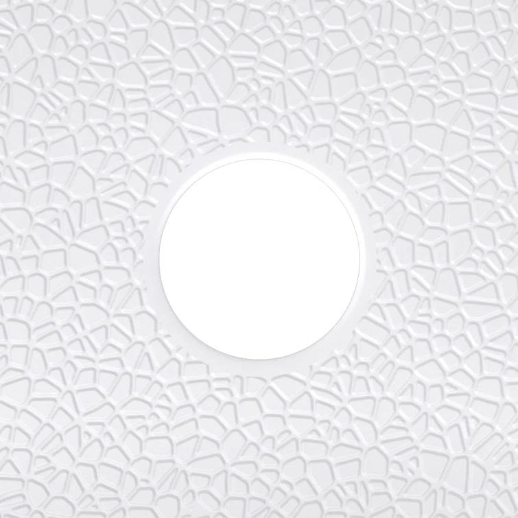 DreamLine DreamLine DreamStone 36 in. D x 36 in. W Base and Wall Kit in White Modern Subway Pattern BWDS36362MC0001
