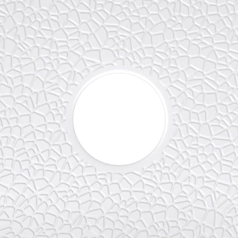 DreamLine DreamLine DreamStone 36 in. D x 36 in. W Base and Wall Kit in White Modern Subway Pattern BWDS36362MC0001