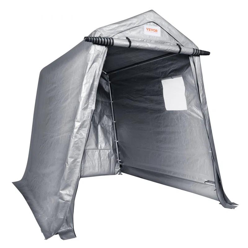 VEVOR Heavy Duty Waterproof 6 ft. W x 8 ft. D Polyethylene Portable Storage Shed | Wayfair
