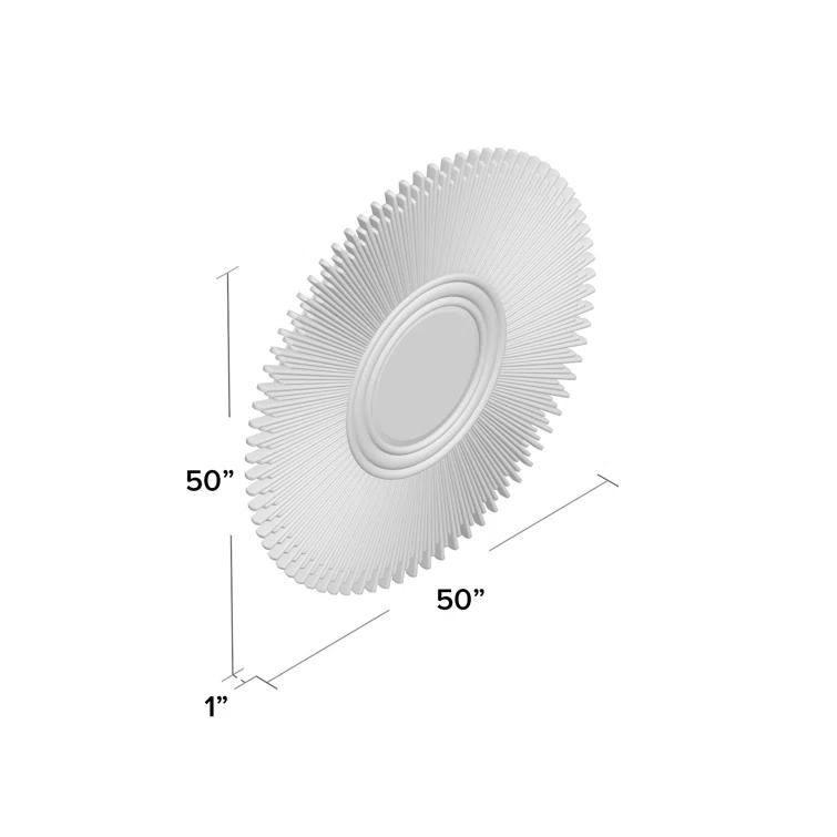 Tyler Dillon Singapore Starburst Round Wall and Accent Mirror - Silver - 50"