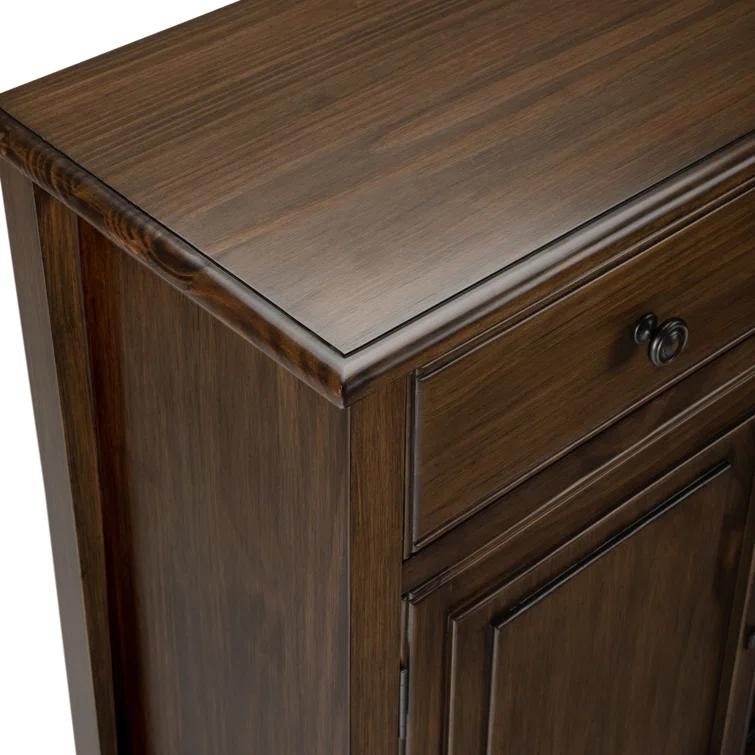 Simpli Home Connaught 40"W Solid Wood 2-Shelf Entryway Storage Cabinet with 2 Storage Drawers & Reviews | Wayfair