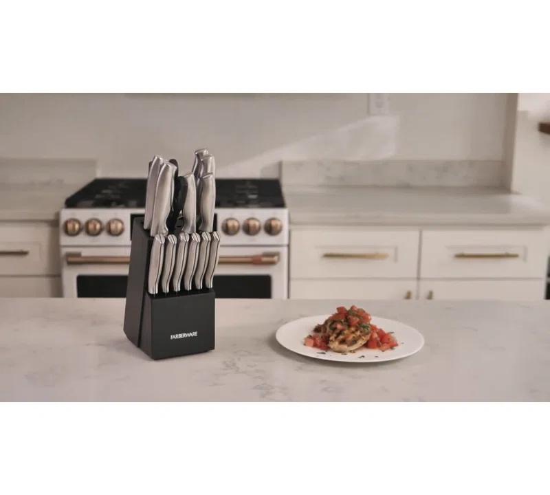 Farberware Farberware 15-Piece High Carbon Stainless Steel Knife Block Set