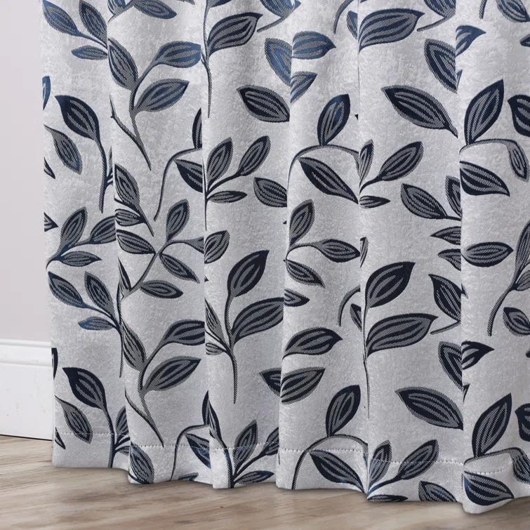 Superior Modern Bohemian Leaves Polyester Machine Washable Room Darkening Blackout Curtains by Superior (Set of 2)