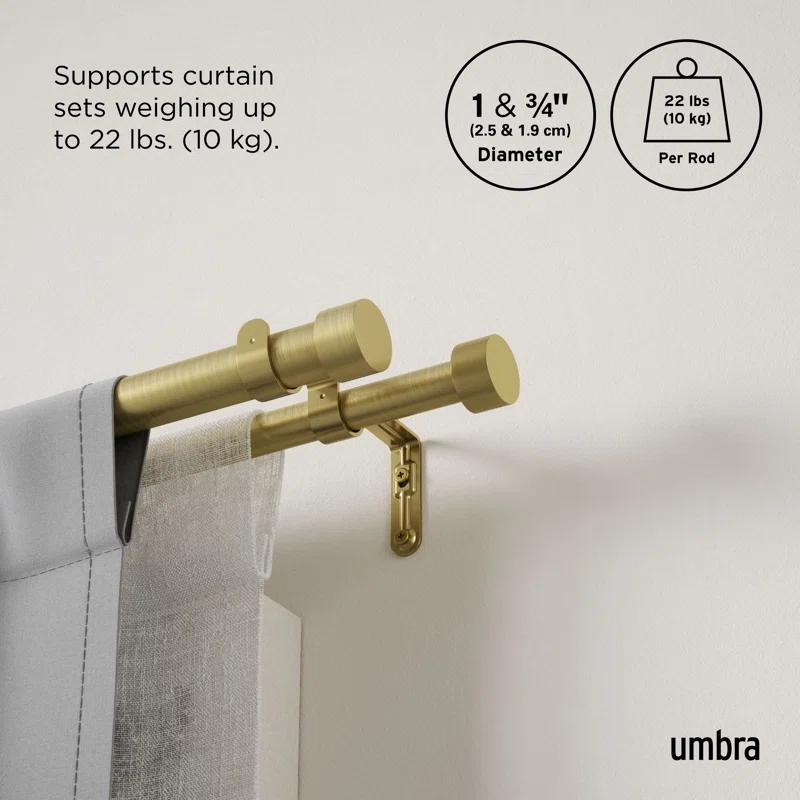 Cappa Drapery Solutions Double Curtain Rod