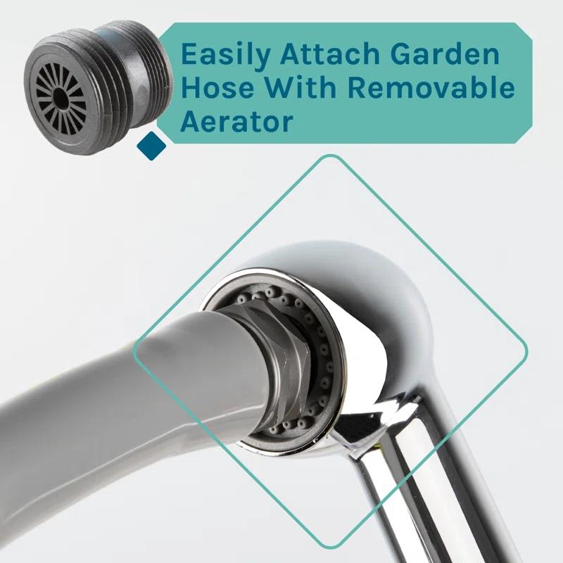 Utility-Sink 012 USFCT10CP Dual-Handle ABS Plastic Pull-Out Faucet