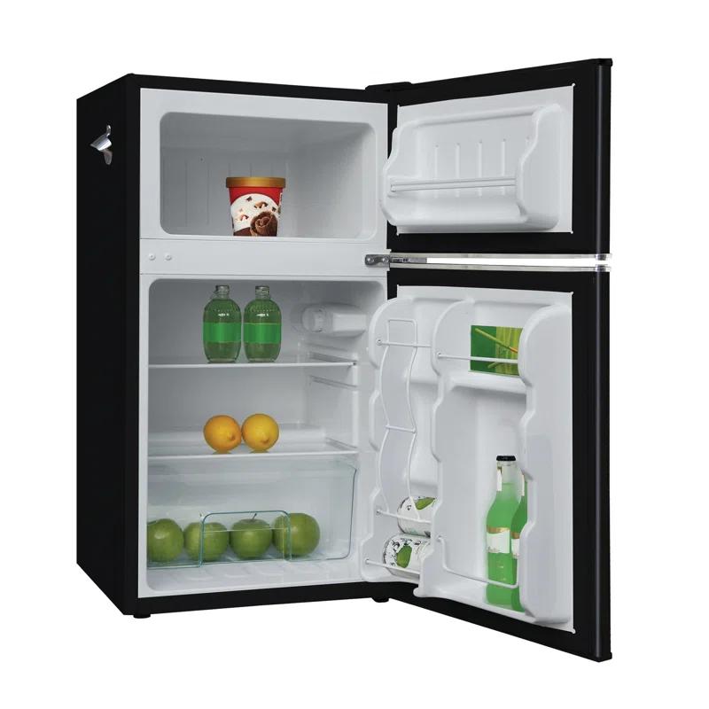 Frigidaire 3.2-Cu Ft. 2-Door Retro Compact Bar Fridge With Freezer And Side Bottle Opener
