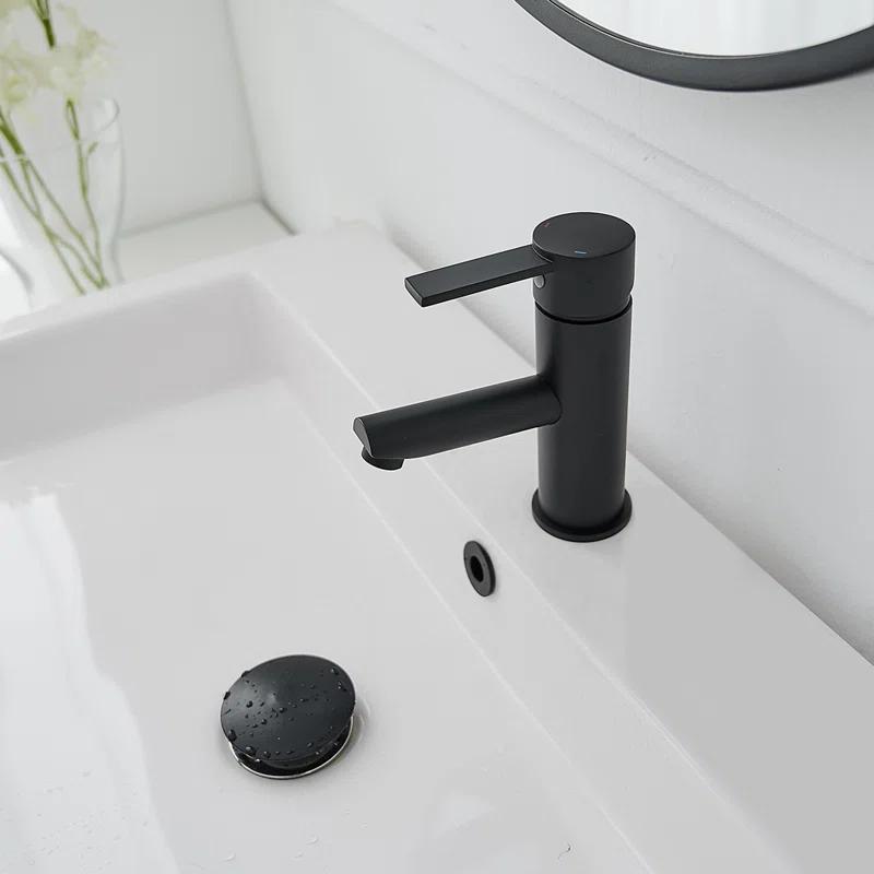 VIBRANTBATH A-96054-Black Single-Hole Single-handle Bathroom Faucet