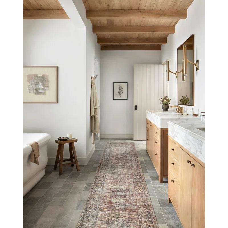 Amber Lewis x Loloi Georgie Oriental Bordeaux/Antique Area Rug