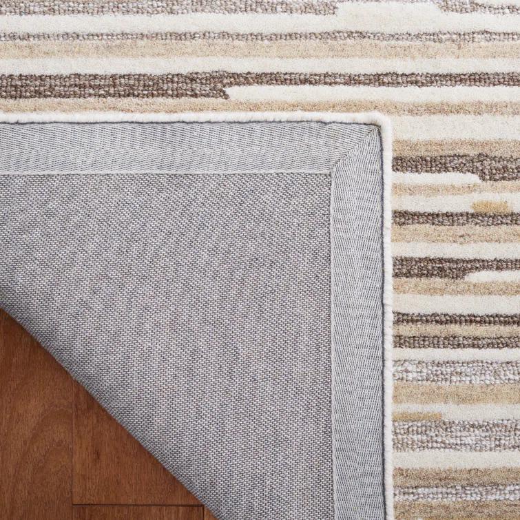 Martha Stewart Martha Stewart 300 Hand Tufted Wool/Cotton with Latex Abstract Rug in Brown/Beige