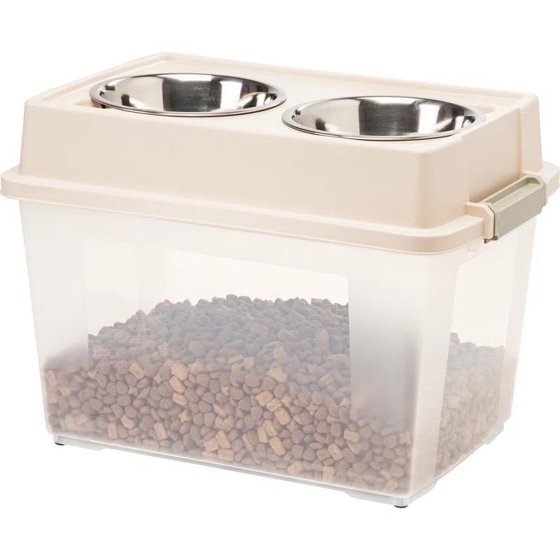 IRIS USA, Inc. Elevated Feeder Food Container Pet Placemat