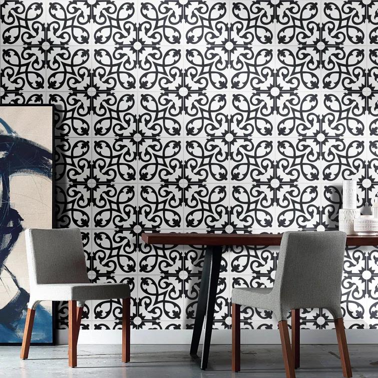 Moroccan Mosaic Orika 8" x 8" Cement Patterned Wall & Floor Tile