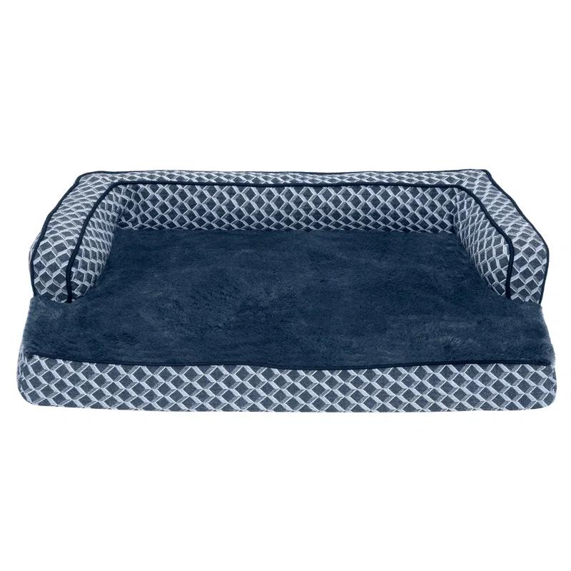FurHaven Plush & Diamond Décor Comfy Couch Pet Bed