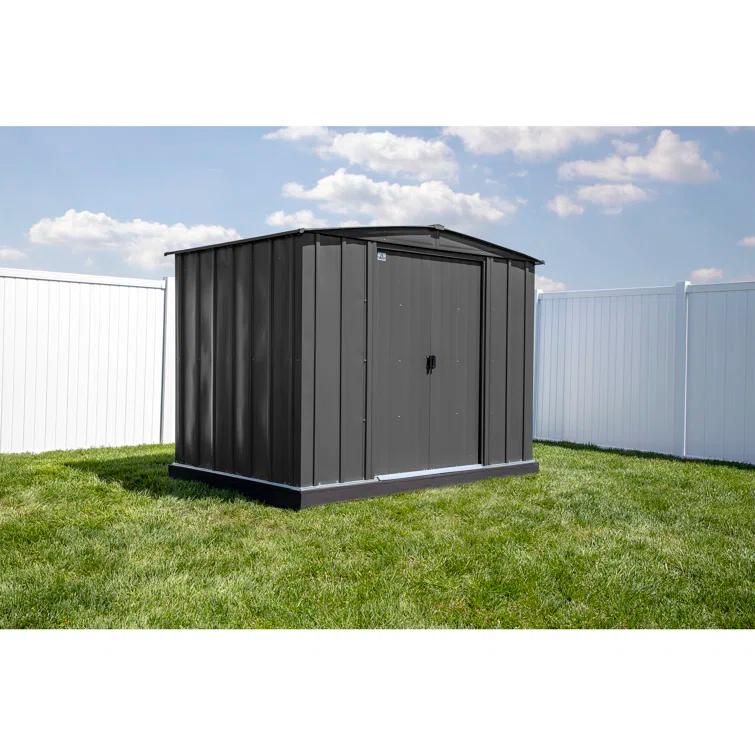 Arrow 8 ft. W x 6 ft. D Galvanized Steel Storage Shed