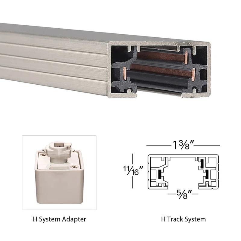WAC Lighting HT8-BN 120V Single Circuit H Track Section