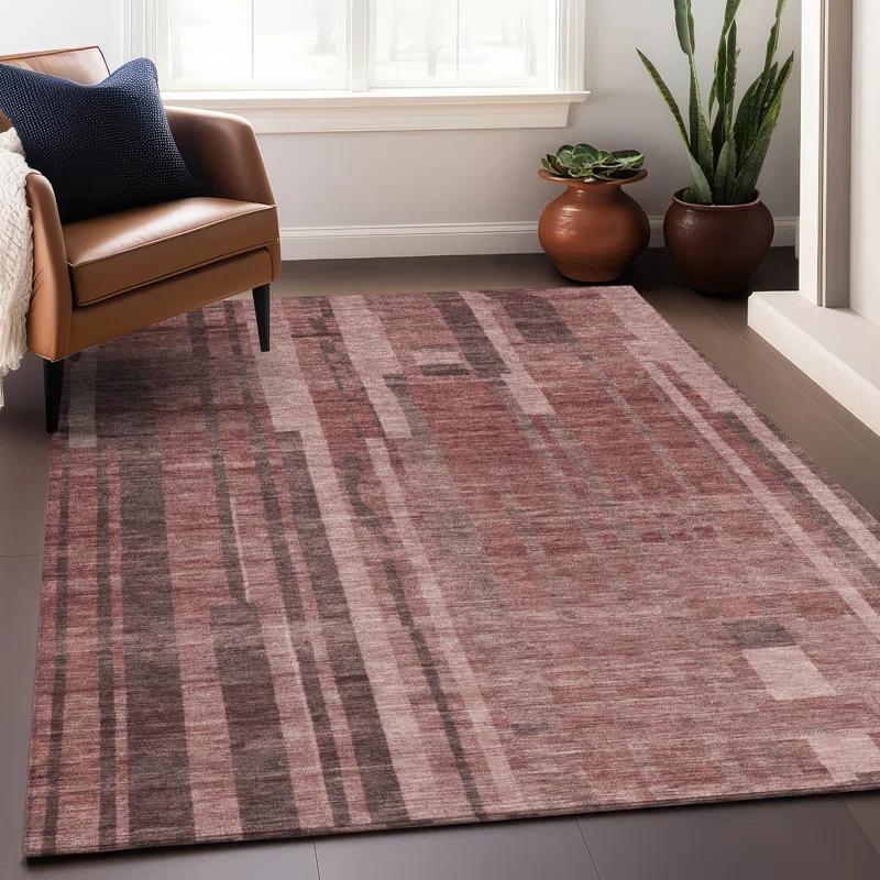 Machine Washable Indoor/Outdoor Chayden ACN1063 Paprika Rug