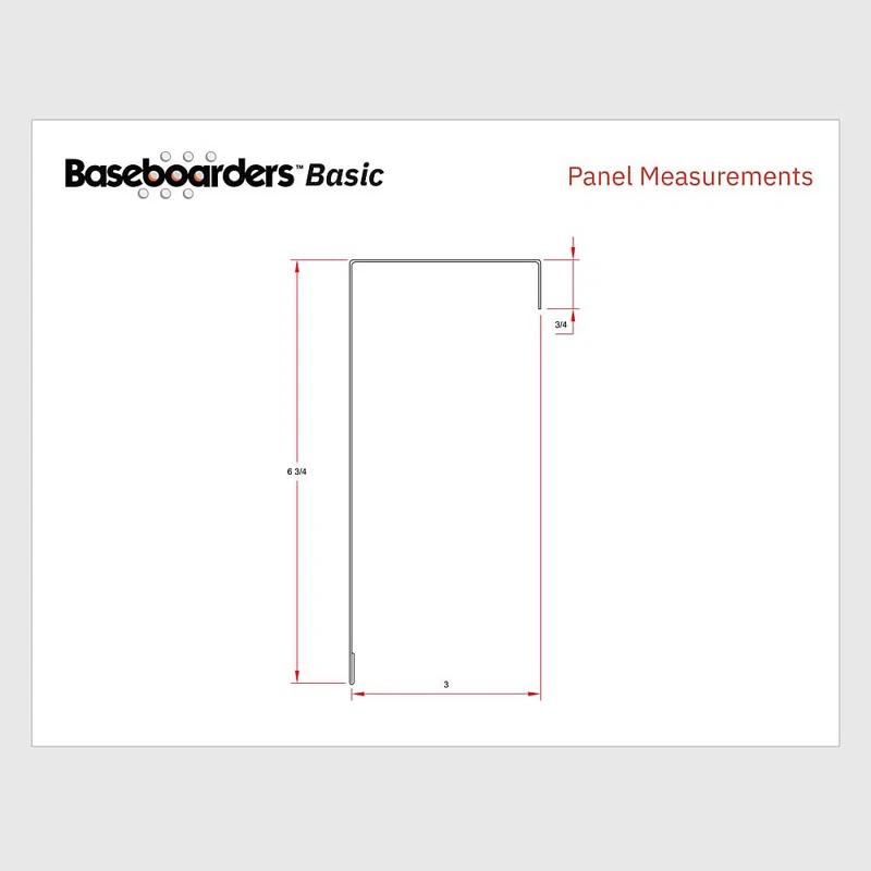 Baseboarders Baseboarders Basic Galvanized Steel Easy Slip-On Baseboard Heater Cover ONLY - White | ENDCAPS SOLD SEPARATELY