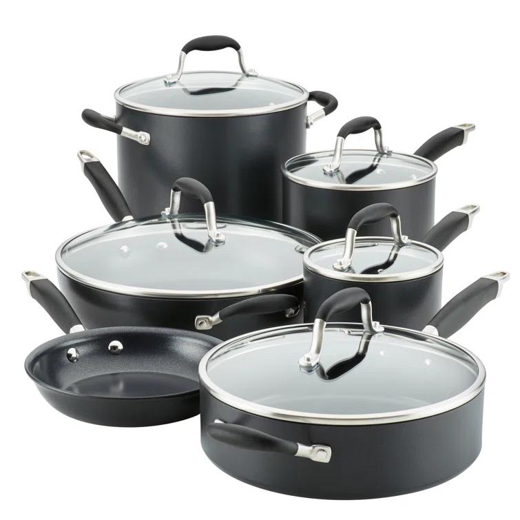 Anolon Anolon Advanced Home Hard Anodized Nonstick Cookware Set, 11 Piece