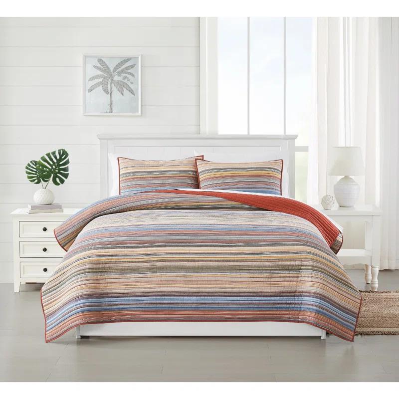 Oceanfront Resort Naples Yarn Dye Stripe Quilt Set