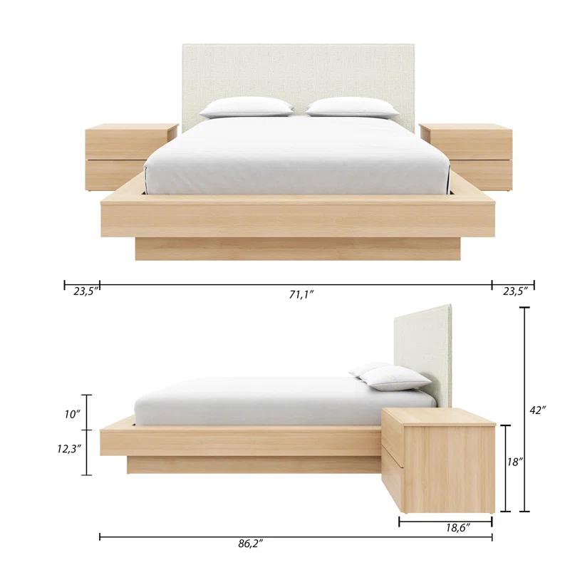 Nexera Julian 4-Piece Upholstered Queen Size Bedroom Set | Wayfair