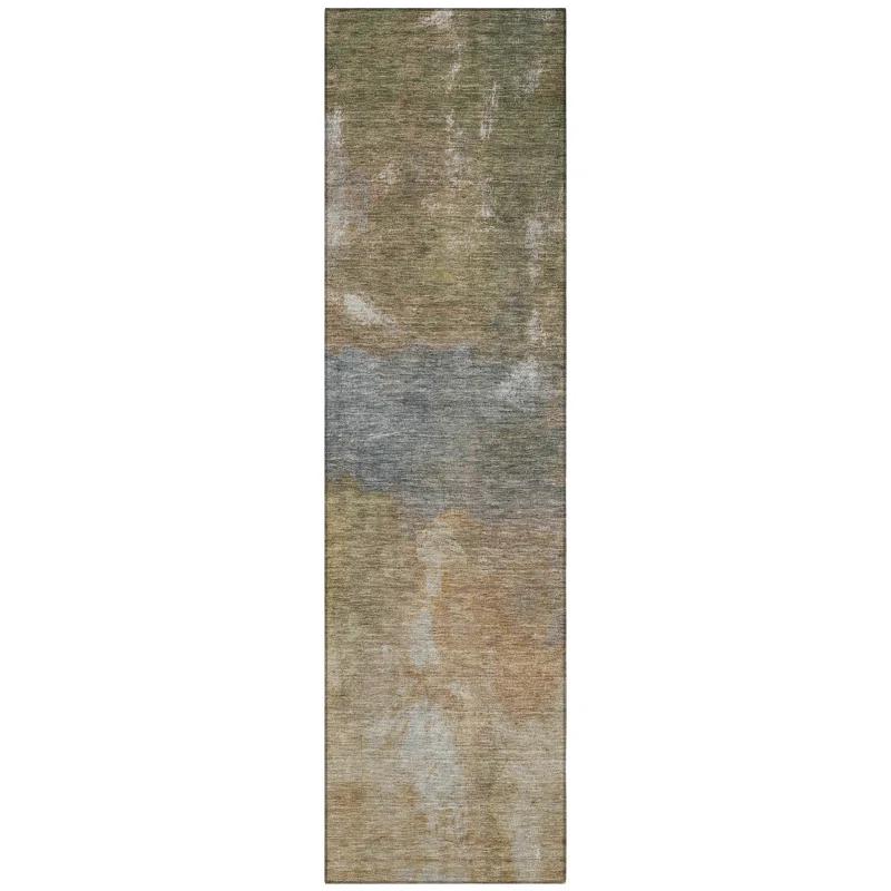 Machine Washable Indoor/Outdoor Chantille ACN1364 Copper Rug