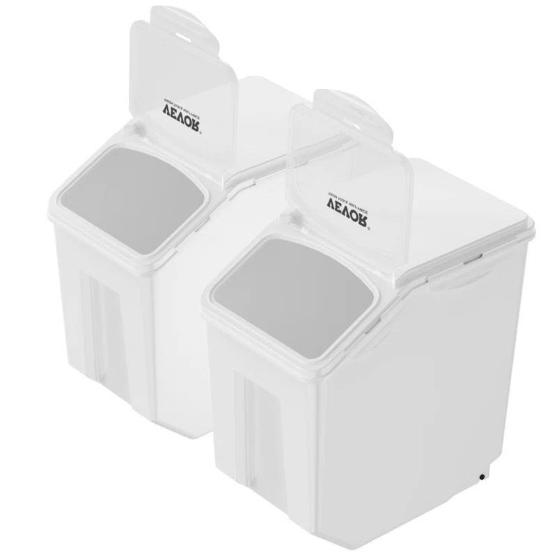 VEVOR VEVOR Rectangle PP Food Storage Container with Lid (Set of 2)