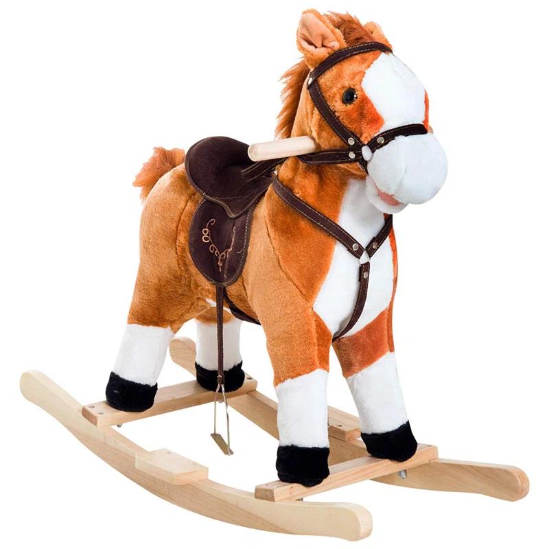 Qaba Kids Plush Toy Rocking Horse
