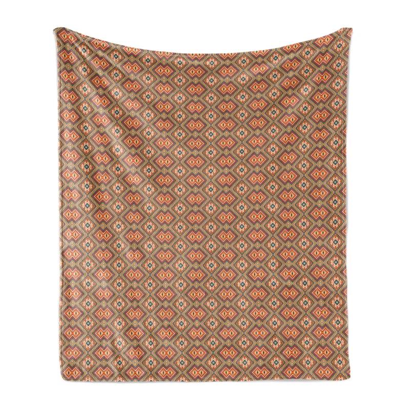 Ambesonne Ambesonne Ethnic Fleece Throw Blanket Mexican Heritage Motifs Multicolor