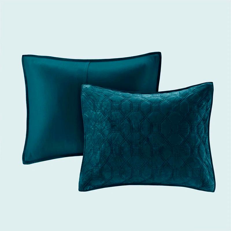 Madison Park Harper 3 Piece Velvet Quilt Set