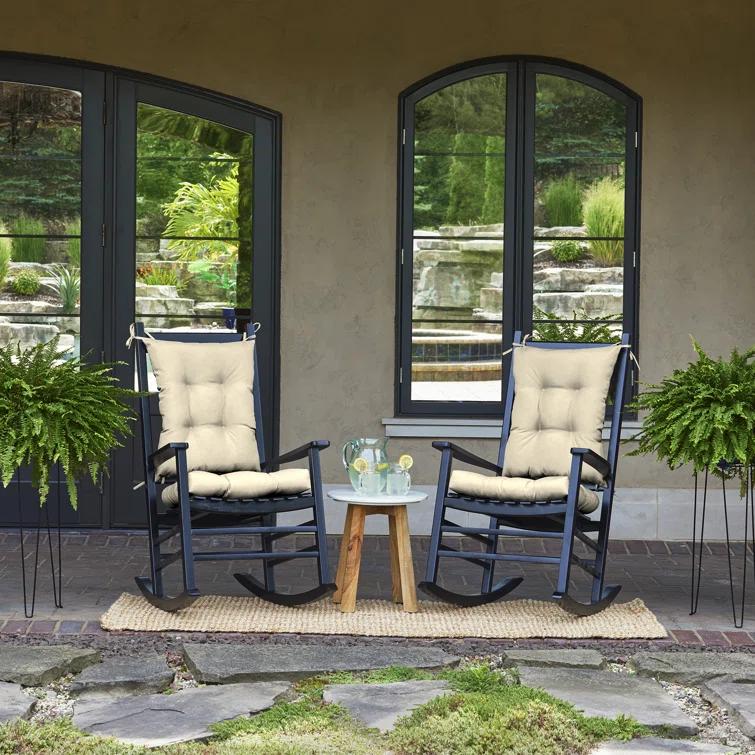 ARDEN Arden Plush Indoor/Outdoor Rocking Chair Cushion Set, 18 x 20