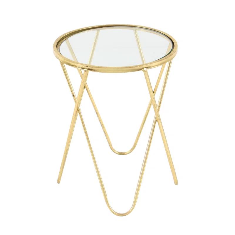 Mercer41 Minehead Glass Top Nesting Tables