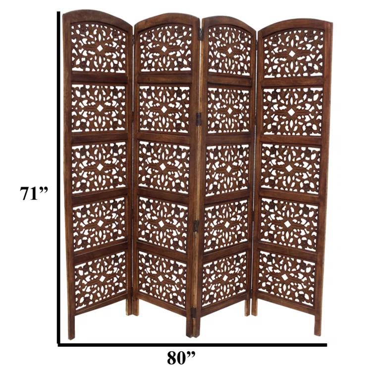 Lark Manor™ Guimond 80'' W x 71'' H 4 - Panel Folding Room Divider