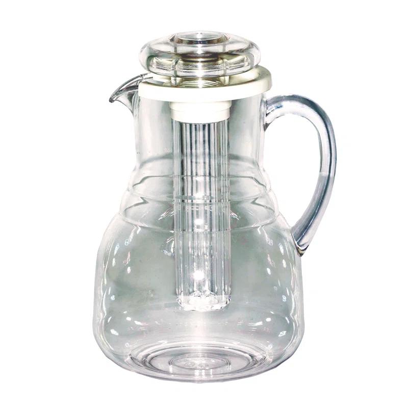 Service Ideas MWP Pitcher Plastic Pitcher with Ice Tube