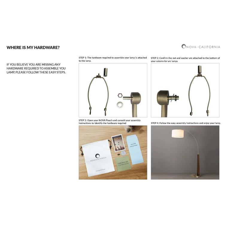 Morelli Arc Floor Lamp - 84", Dimmer Switch, V-base