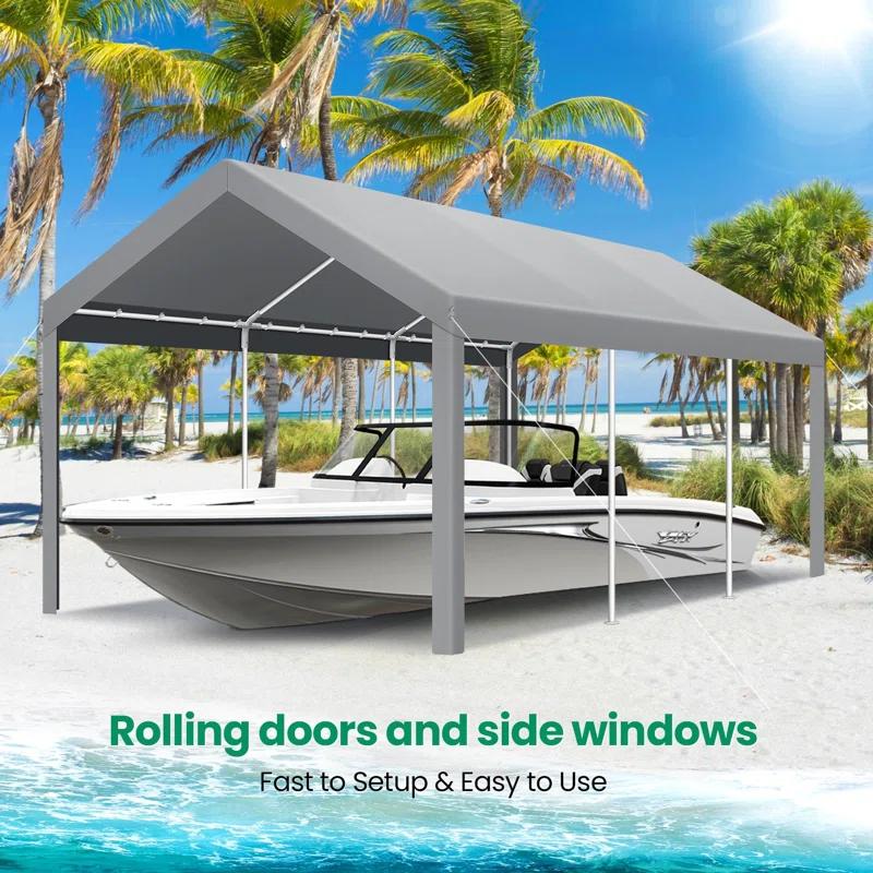 Cobizi Carport 10'x20' Heavy Duty Portable Garage, Upgraded Car Canopy