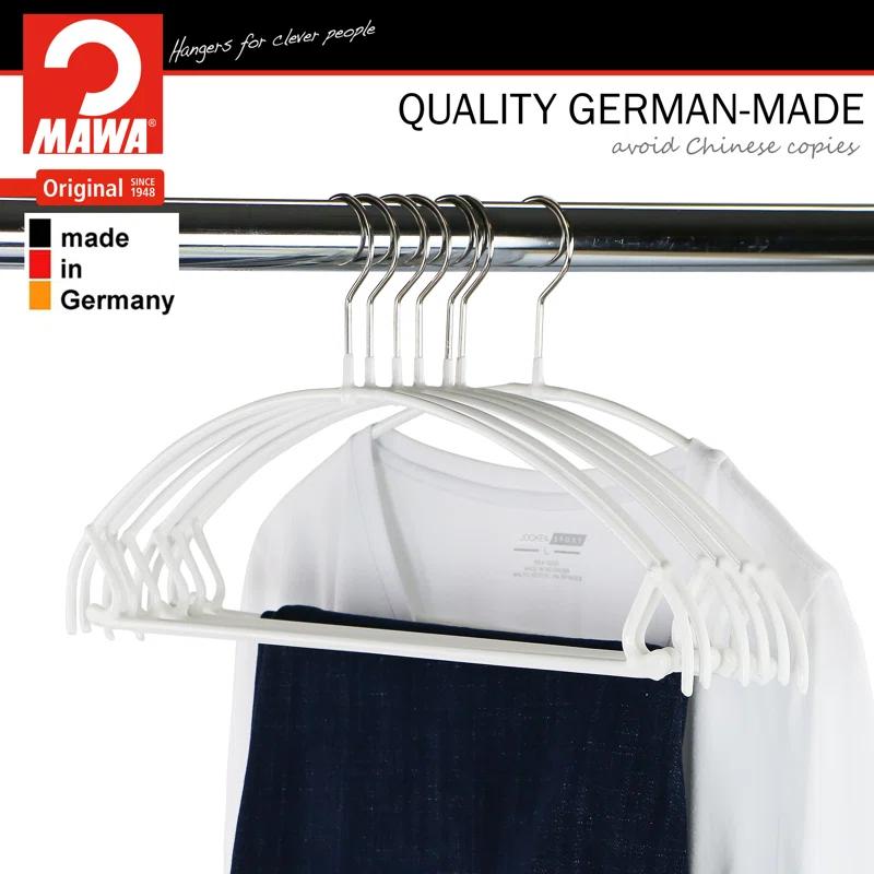 Mawa Metal Non-Slip Standard Hanger for Dress/Shirt/Sweater (Set of 10)