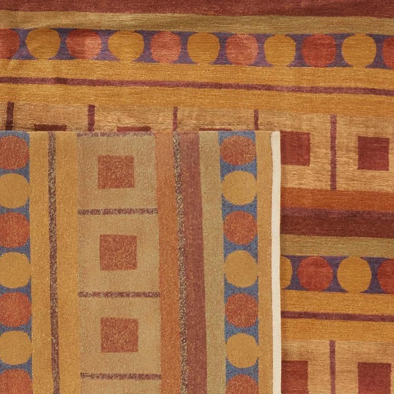 Safavieh Nepalese Hand Knotted Silk And Wool Geometric Rug