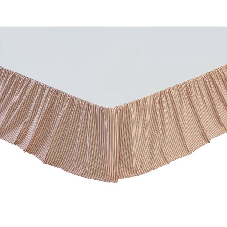 VHC Brands Ozark Ticking Stripe 16" Bed Skirt & Reviews | Wayfair